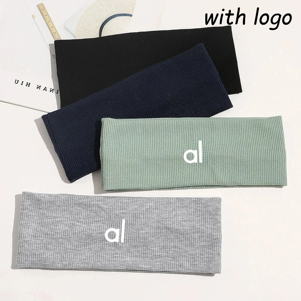 

AL Yoga Knitted Headband for Women Wide Hair Band Headband with Thread Cotton Absorbent Breathable Headband Comfort Breathable