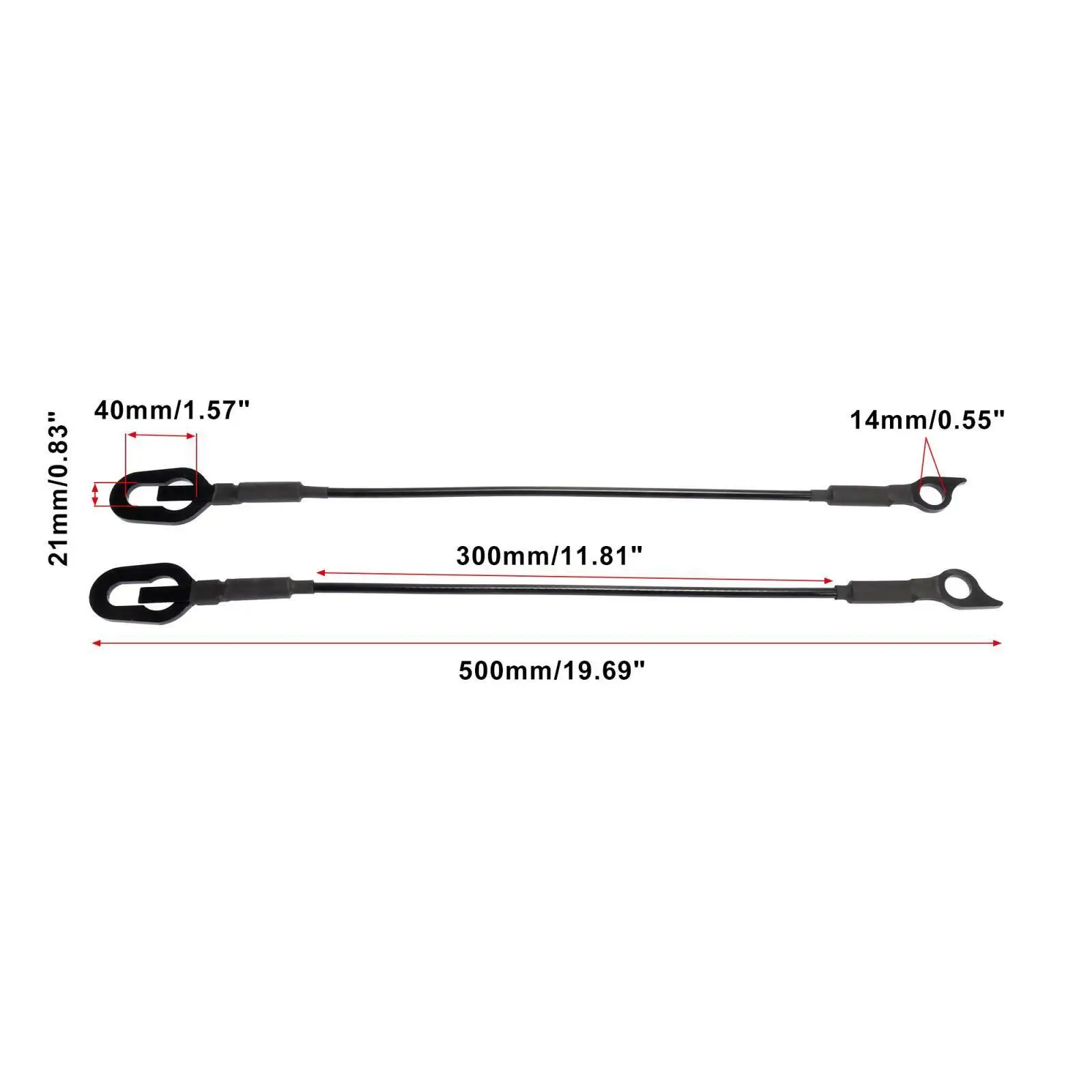 38522 38535 55345124AB 55345125AB Tailgate Tail Gate Cables Parts Rubber Tailgate Support Cables 1 Pair 2pcs