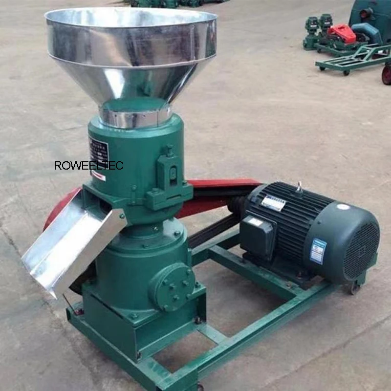 3KW 120 Model Pellet Mill Machine, Feed Pellet Mill Machine With Motor auger fuel feed motor pellet stove synchronous gear motor for wood burning pellet stove fireplace furnance 220v 50 60hz