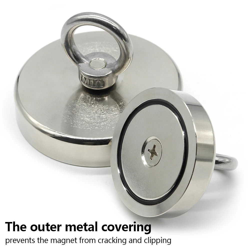 Fishing Magnets D16~D42mm Super Strong Neodymium N52 Heavy Duty Rare Earth Countersunk Hole Eyebolt Salvage