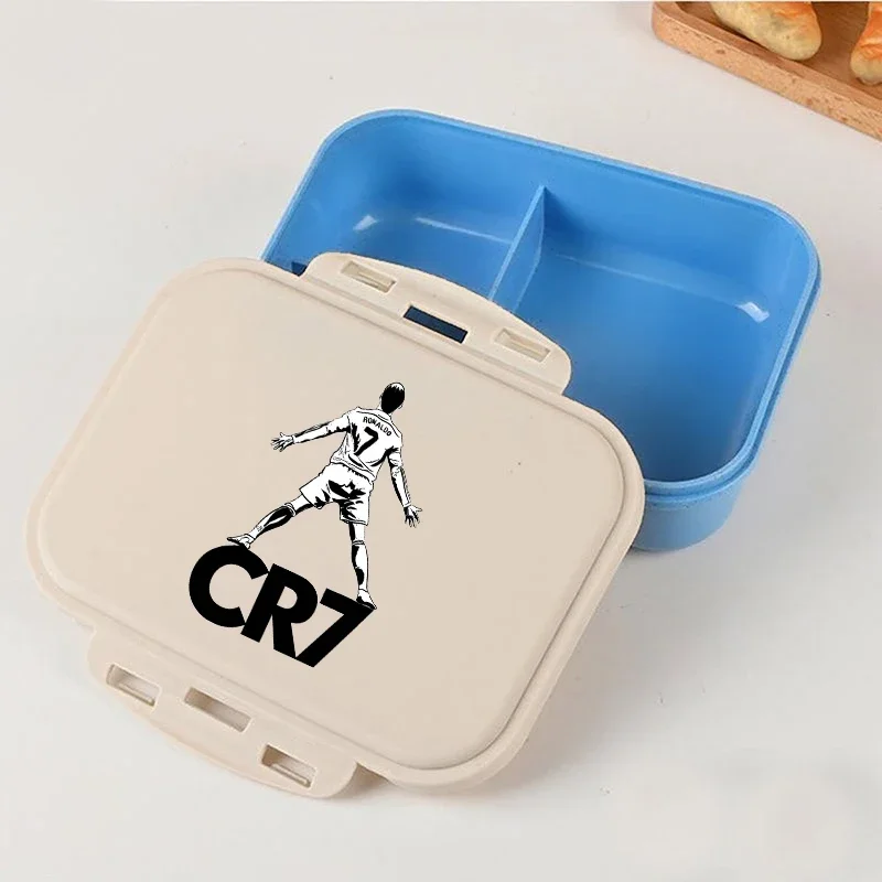 Football Star Ronaldos Bento Lunch Box Kawaii Portable Bento Boxs Student Hermetic Food Crisper Single Layer Capacity Kids Gift - 3