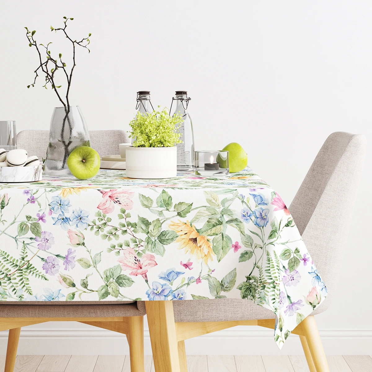 Stoviglie per feste con fiori selvatici, forniture per feste floreali