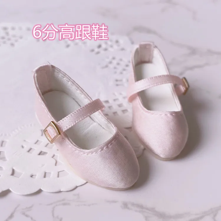

BJD 6-point baby High heeled cloth shoes pink fashion buckle shoes (Fit Azone,ICY, JerryB, 1/6 Doll Accessories)