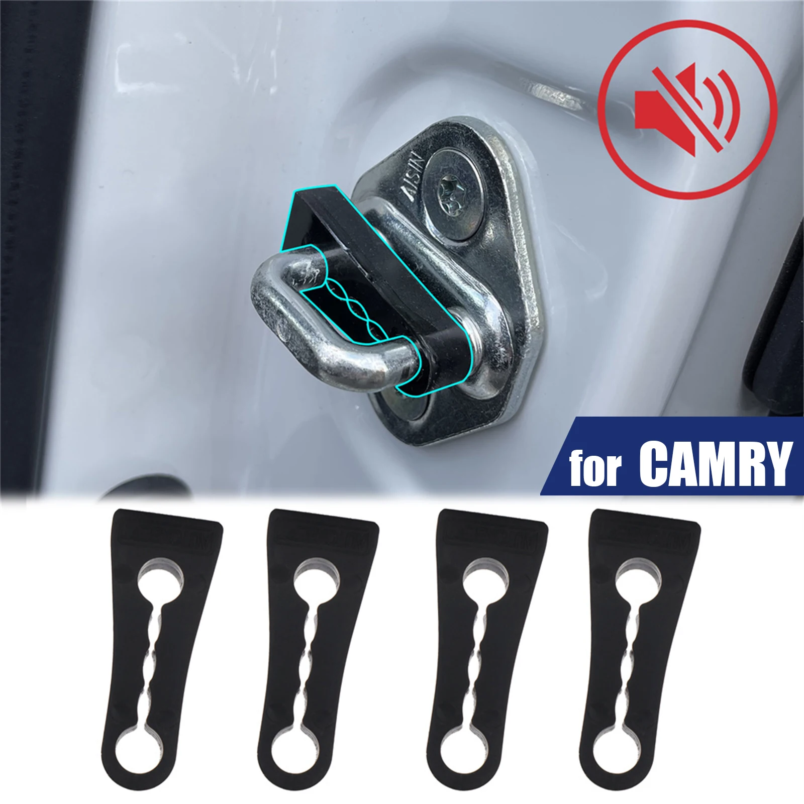 Toyota Camry XV30 XV40 45 XV50 XV70 사운드 래틀링 스톱 방음 청각 장애인 씰 데드너 데드닝 용 도어 잠금..