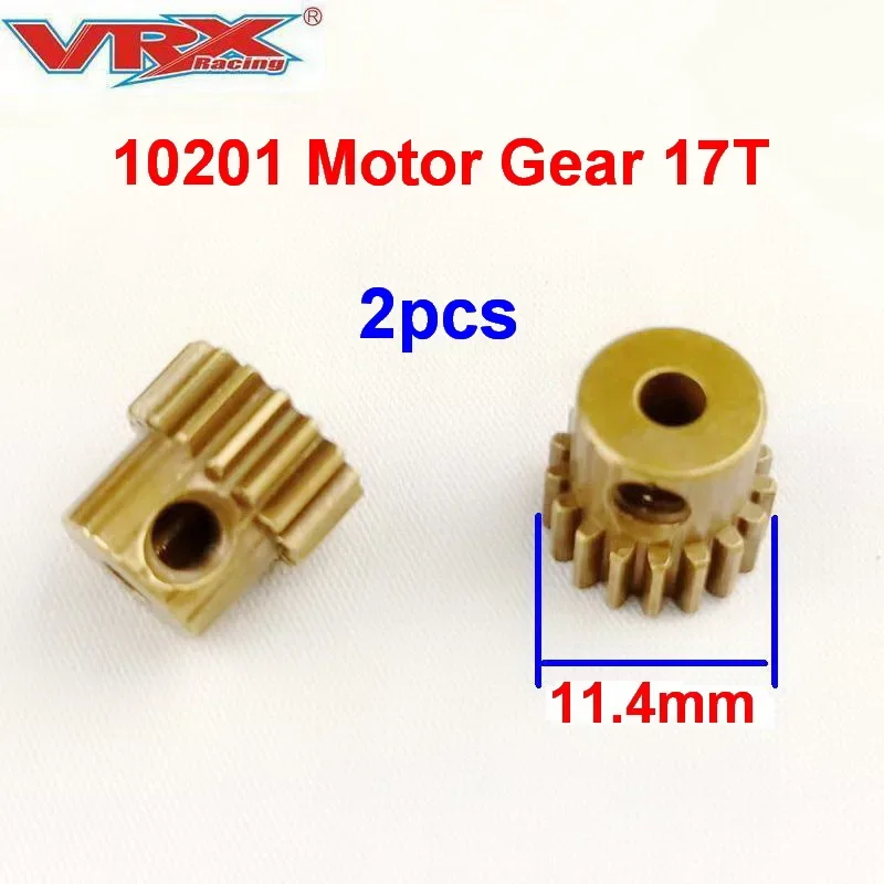 2pcs VRX 10201 모터 기어 17T Pcs1/10 스케일 4WD Rc 모델 자동차 부품 어린이를위한 장난감 성인, VRX 레이싱 용