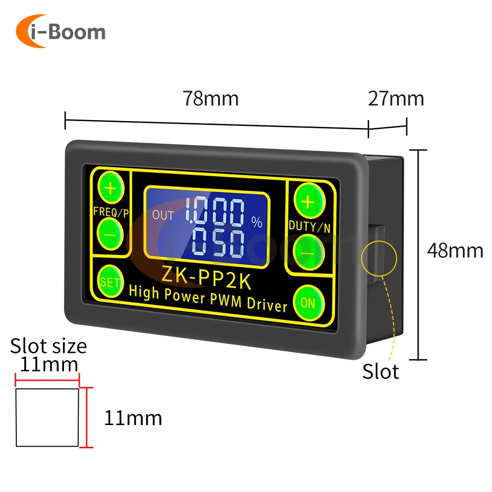 ZK-PP2K cycle delay drive module PWM motor governor frequency duty cycle adjustable module pulse frequency cycle 1Hz-150KHz 4