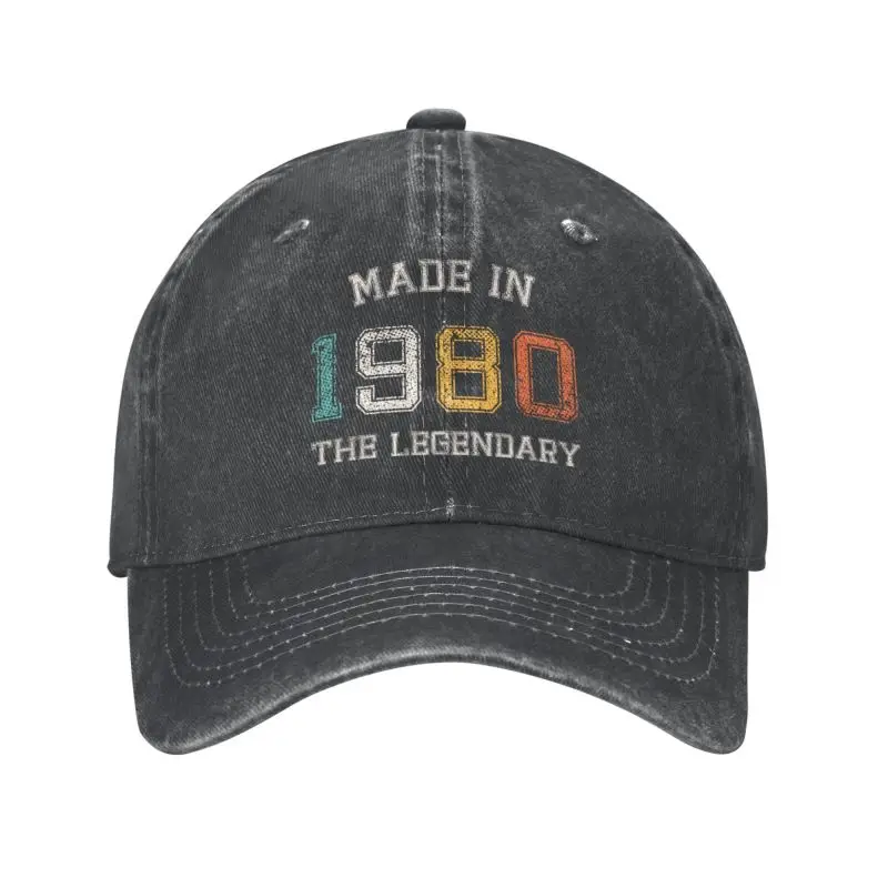 

Custom Cotton Made In 1980 Baseball Cap Hip Hop Men Women's The Legendary Are Born In 1980 44th Birthday Gift Dad Hat Summer