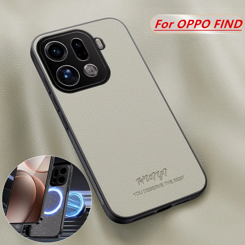 Luxury Built-in Magnet Leather Magnetic Phone Case - Shockproof Cover