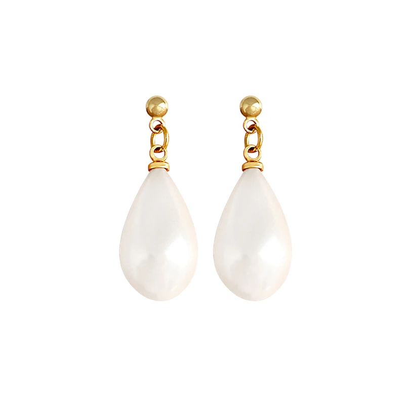 kshmir Stylish and elegant drop-shaped pearl earrings Women's earrings Simple Girl accessories Jewelry gift free drop earrings dangle earrings pearl earrings