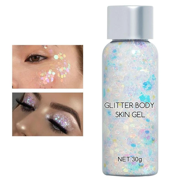 Multifunctional Face Glitter Body Shimmer Waterproof Face Glitter Face Paint  Festival Chunky Sequins Liquid Glitter Eyeshadow - AliExpress