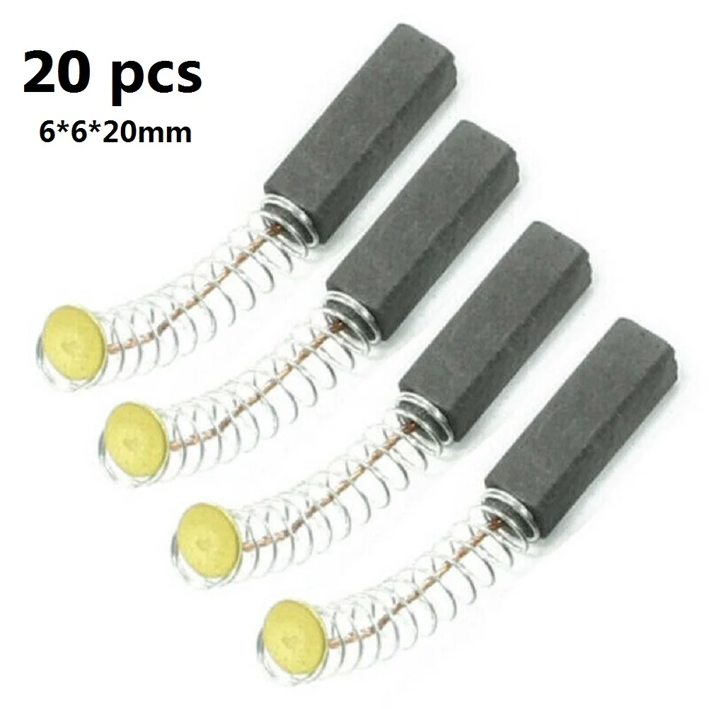 

20 Pcs Carbon Metal Brushes Brush For Electric Motor Power Drill Carving Machine Power Tools Accessories