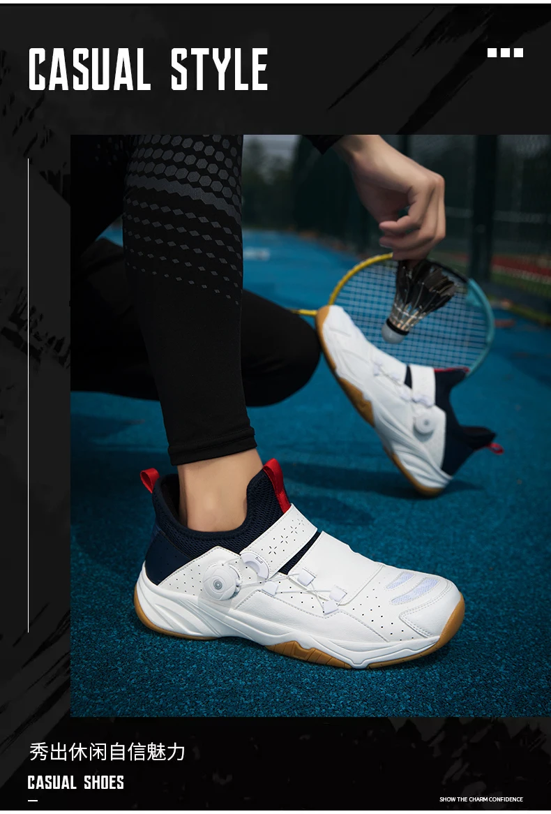 Description Picture 5 of item2023 New Universal Professional Badminton Shoes Light Tennis Shoes Large 36-46 Comfortable Anti-slip Volleyball Sneakers Men