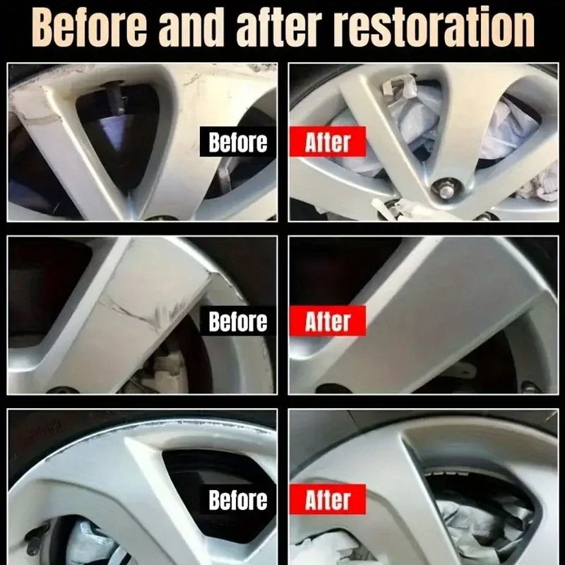 Wheel Repair Kit-Alloy Rim Scratch Remover Oxidation & Rust Inhibitor Auto Wheel Care Polish wheel repair kit
