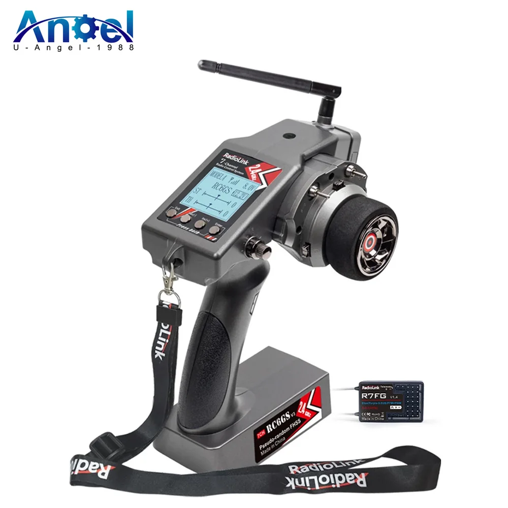 

RadioLink RC6GS V3 R7FG R6FG R4FGM 6 Channels 7CH Dual Mix Programmable 600M Ground Distance Gyro Integrated for RC Car Boat
