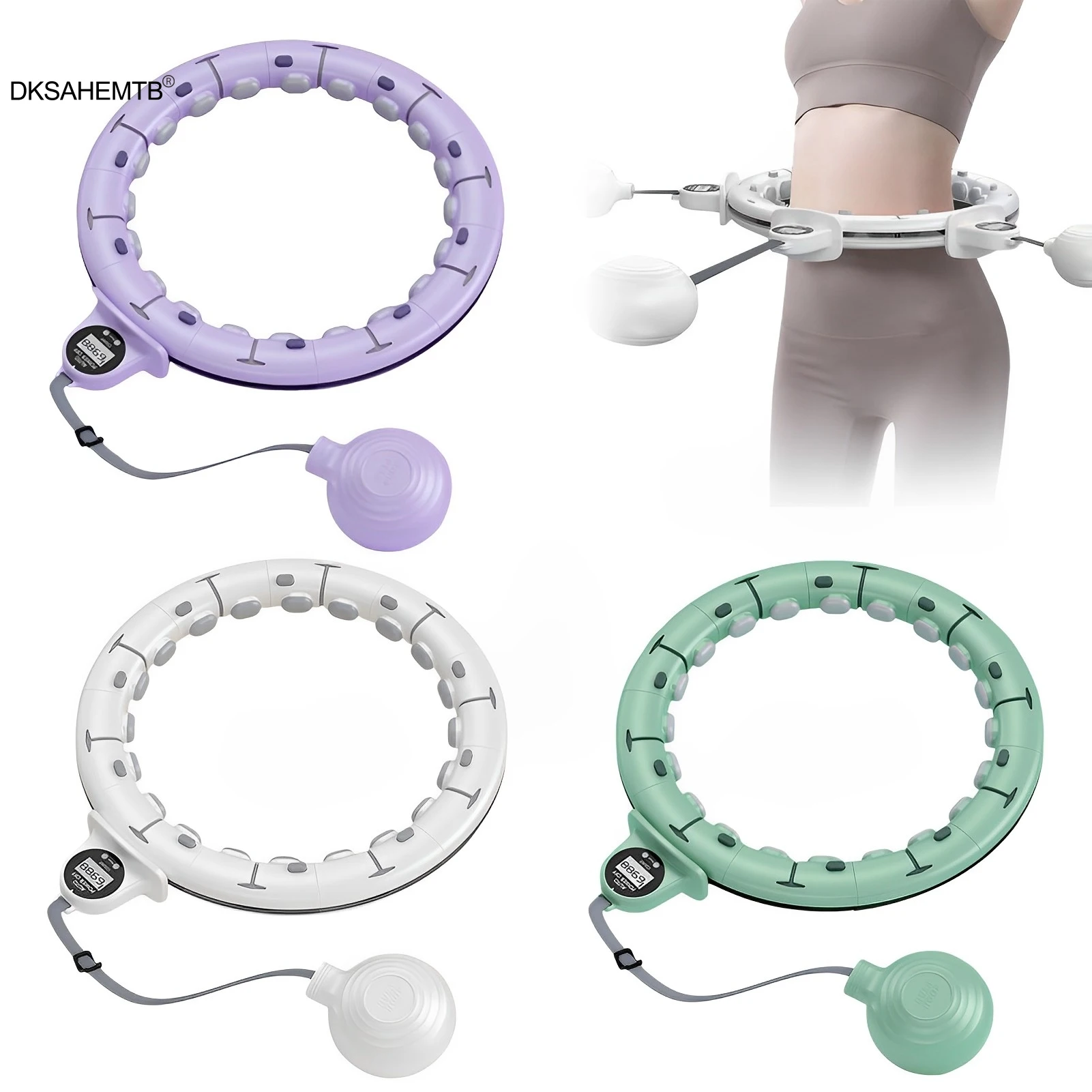 

Weighted Circle Smart Hoops For Adults Weight Loss Plus Size For Adults Exercise 2 In 1 Adjustable With Detachable Knots