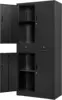 Storage Cabinet，71" Garage Storage Cabinet with 2 Locking Drawer and 4 Adjustable Shelves ，Black Tool Cabinet，Lockable Fil 1