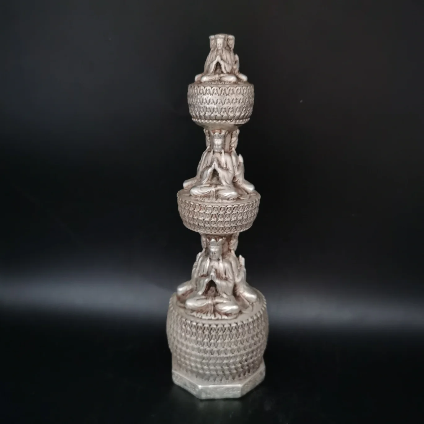 

Collect Chinese Elaboration Cupronickel Auspicious“ Pagoda”Statue Metal Crafts Home Decoration#2