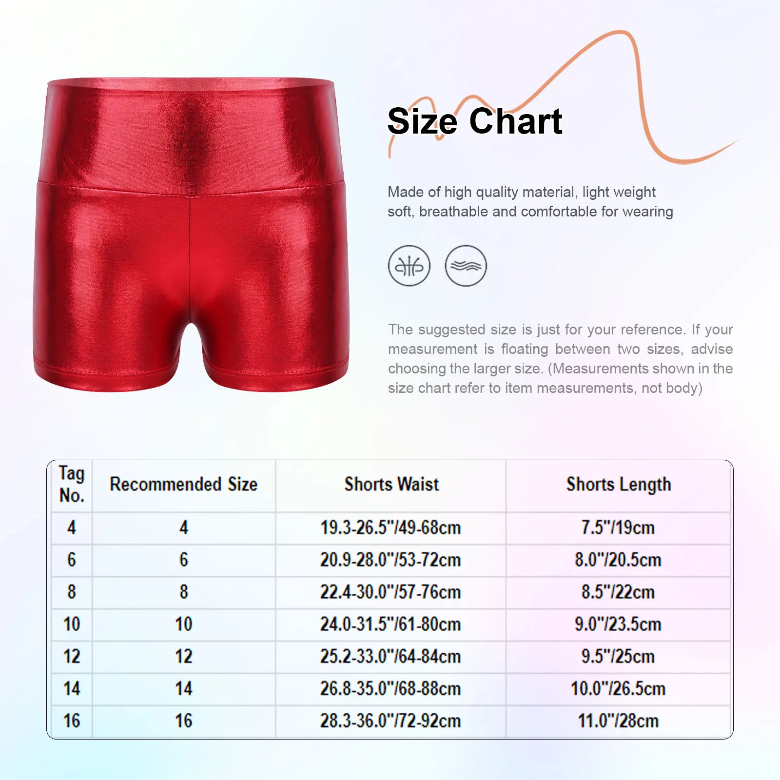 Kids Shorts Kids Girls Metallic Shiny Gymnastic Dance Shorts Bright Bottoms Ballet Activewear Shorts Yoga Sports Cheer Workout Swimming