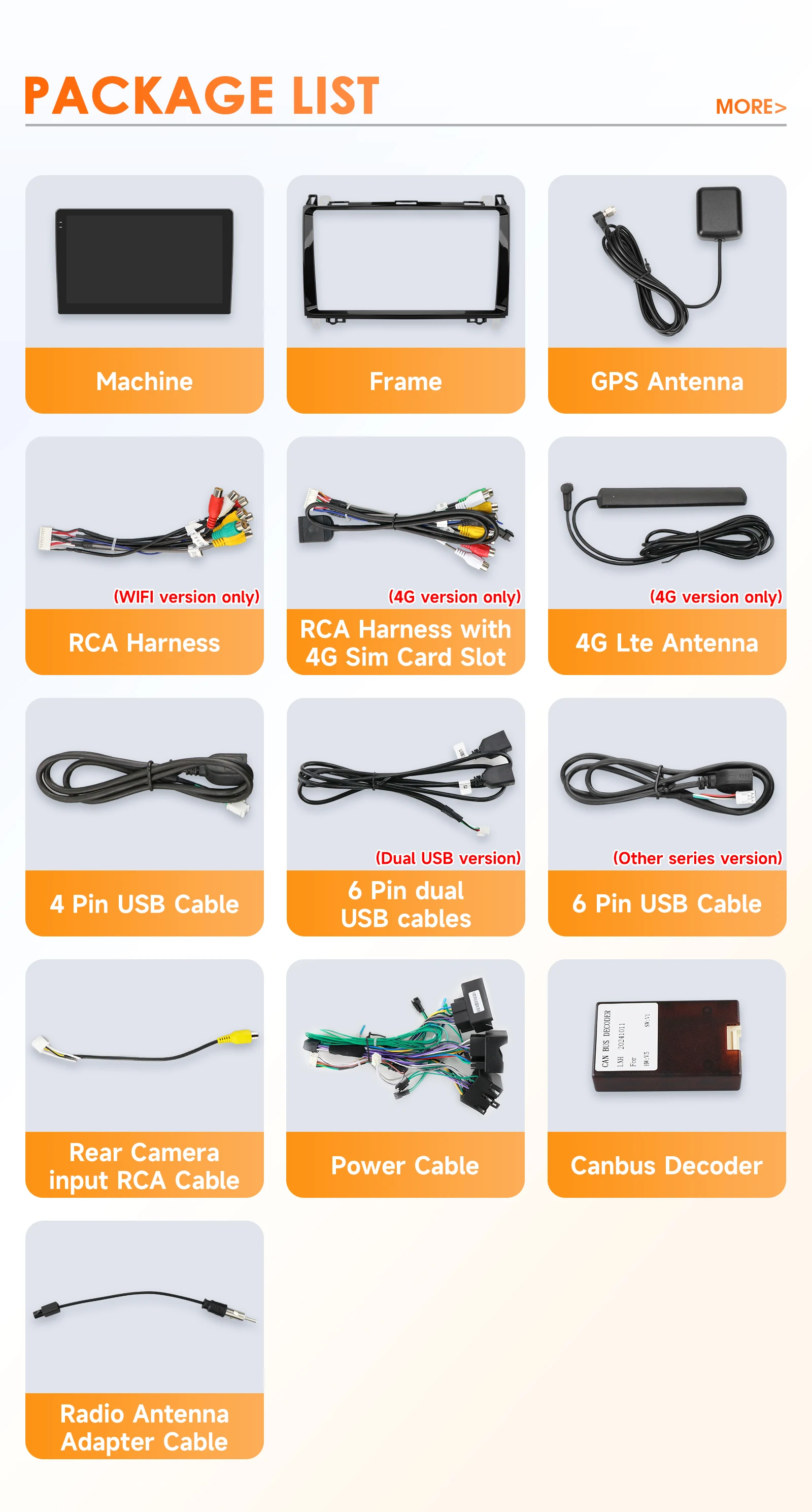 Hizpo 8G+128G Android14 Car Radio Multimedia Player For Mercedes