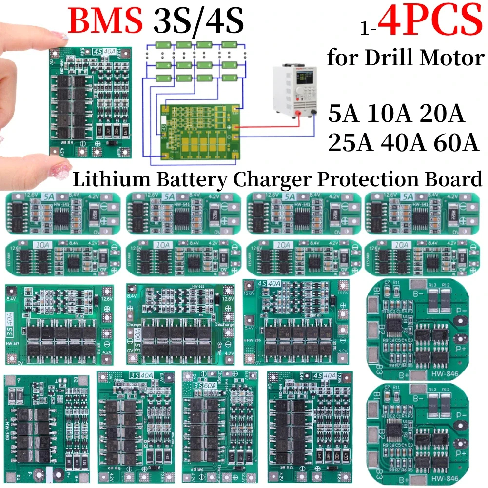3S 10A Lithium Batterie Ladegerät Schutzplatine Bms Li-Ion
