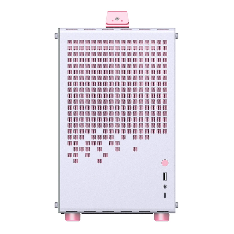 Z20 pink/white tempered glass version m-atx computer case supports