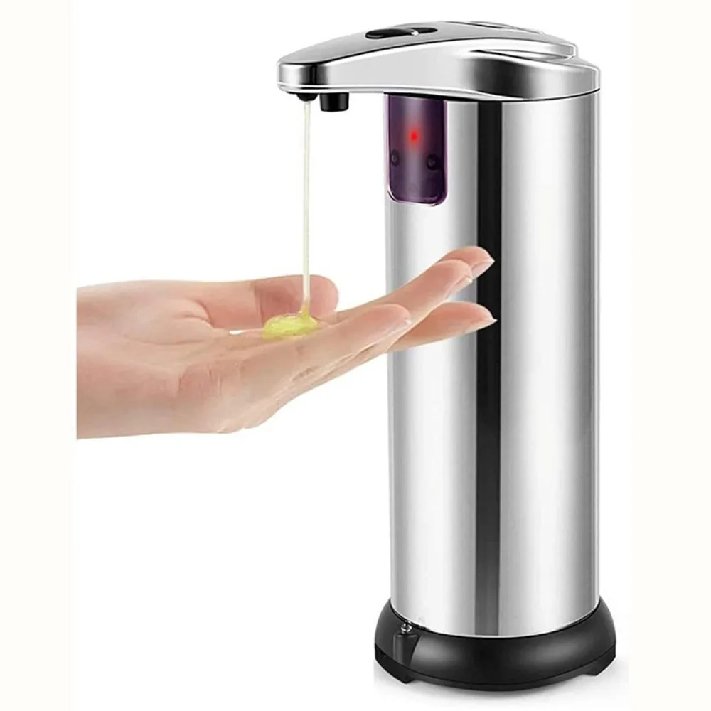 Sleek Touchless Stainless Steel Automatic Soap Dispenser with Smart Sensor Technology