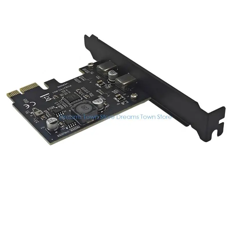 HX6A 5Gbps 이중 포트 USB 유형 C PCIe 어댑터 카드 연결 확장