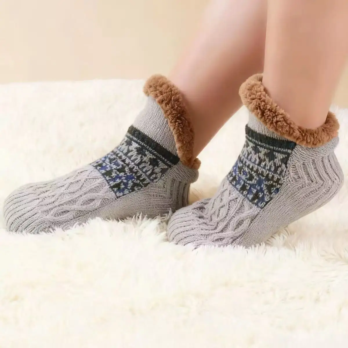 2025 Unisex Fall and Winter Floor Socks Warm Women Men Thicken Snow Socks Sleep Carpet Socks Slippers Socks Non-slip Yoga Socks