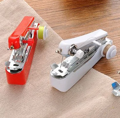 Mini Portable Handheld Sewing Machine Sew Needlework Manual Sewing Clothes  Fabric Hand Sewing Machine Máquina De Coser - Sewing Machines - AliExpress