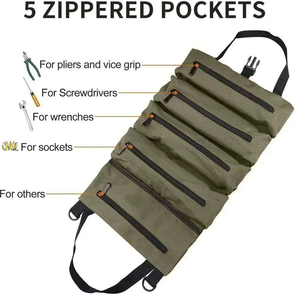 Car tool bag Multi-purpose tool bag wrench organizer small shoulder tool bag hanging zipper carrier tote bag 2