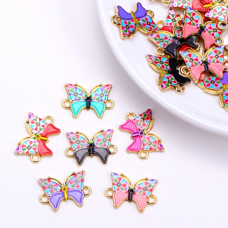 

20Pcs 18*13mm Alloy Electroplate Butterfly Pendant Fashion Jewelry Connectors DIY Necklace Bracelet Making Accessories Finding