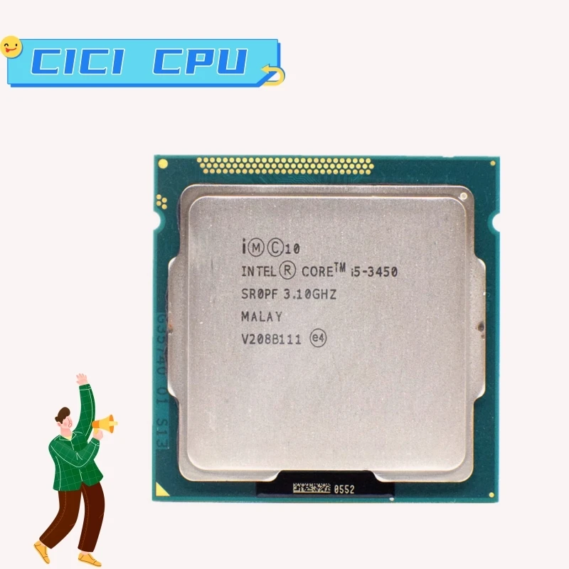 Processore Core I5 3450 3.10Ghz Quad Core 6M Socket 1155 Lga 1155 I5-3450 Cpu Sr0Pf Supporto B75 Motherborad