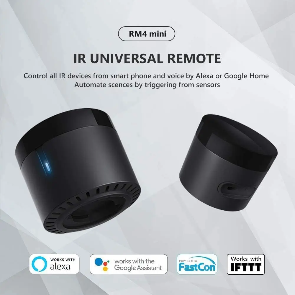 Broadlink Rm4 Mini Smart Remote Control Infrared Universal Ir Audio Video Smart Home Work With Google Home Alexa, Alina Gadgets