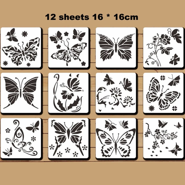 Flower And Butterfly Stencils