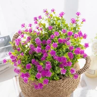 Artificial Plastic Flowers Fake Eucalyptus Plant Wedding bridal bouquet Christmas Decor Vase for Home windowsill bonsai Festival 2