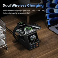 240W GaN Charger Station 4×140W PD3.1 USB Type C Wireless Fast Charger for MacBook iPad Samsung Alarm Clock Time Display - Image 5