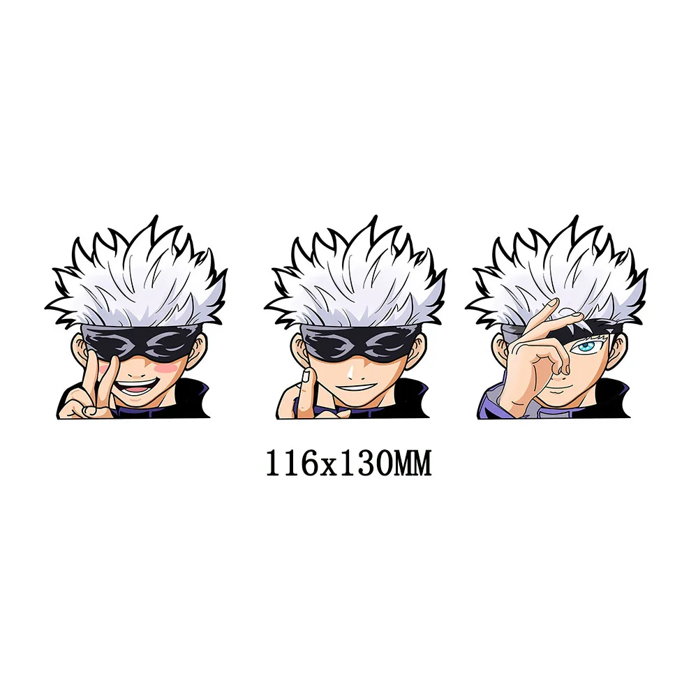 Jujutsu Kaisen Lenticular Sticker Gojo Satoru Motion Laptop Stickers Waterproof Decals for Cars Suitcase Refrigerator Etc Gift