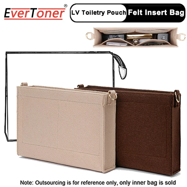 EverToner For LV Toiletry Pouch 19 26 Bag Purse Felt Insert Organizer  Makeup Handbag Travel Inner Pouch Cosmetic Bags Liner Base - AliExpress