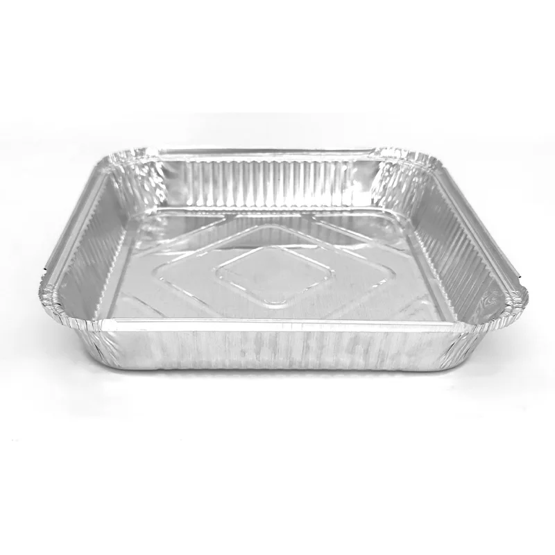 9x9in Aluminum Foil Pans with Lids-Square Disposable Baking Trays & Food Containers for Cakes, Baking, Storage