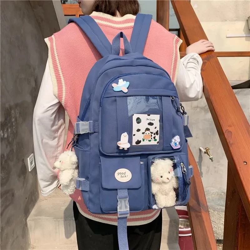 Japanese High School Girls Backpack School Bags For Teenage Girls Multi Pockets New Kawaii Backpack Women Harajuku Cute Mochila
