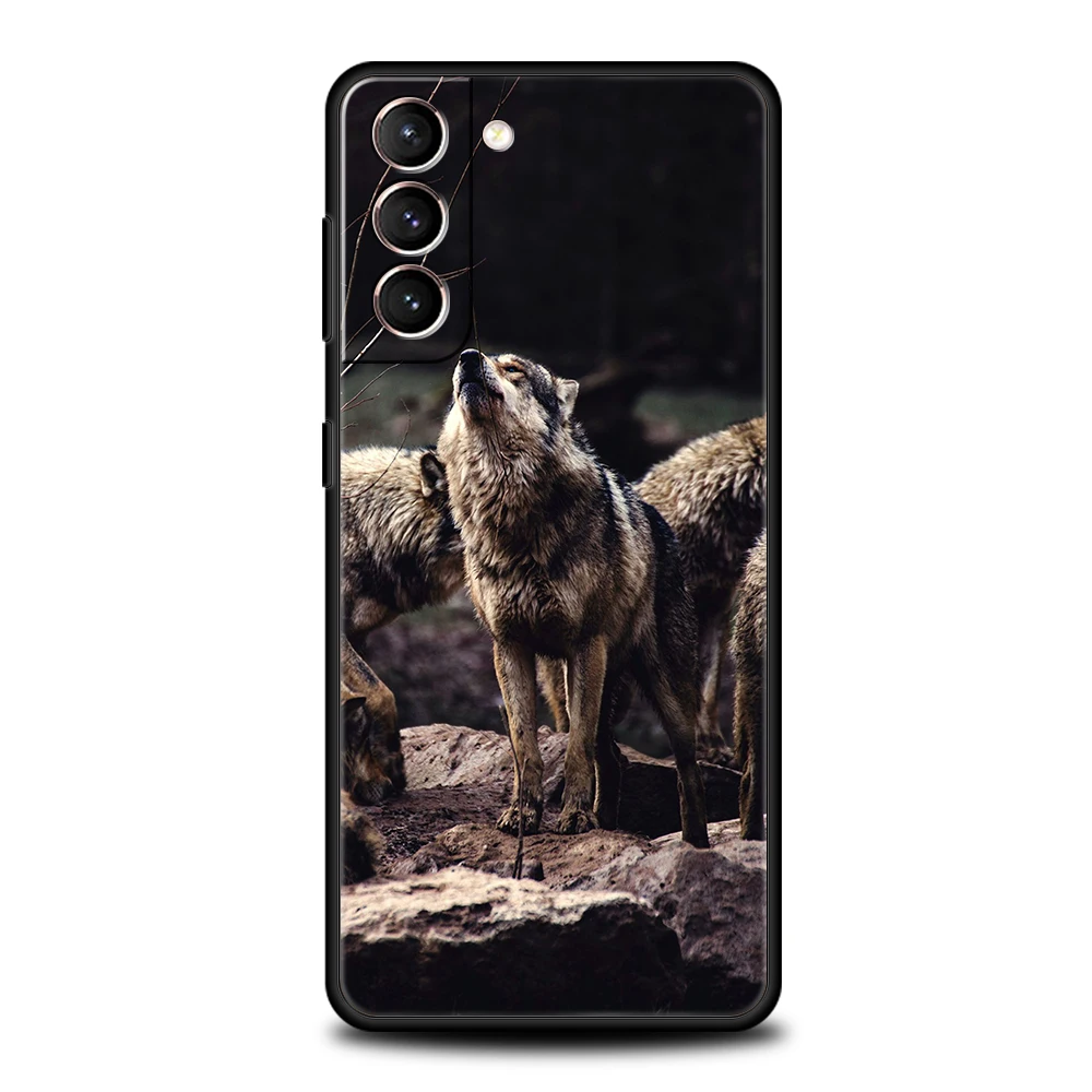 Moon Roaring Wolf Shockproof Phone Case - TPU Shell Coque