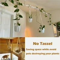 Gardening Plant Hanging Baskets Flower Pot Handmade Macrame Knotted Rope Flower Pot Bohemian Style for Home Balcony Decoration 6