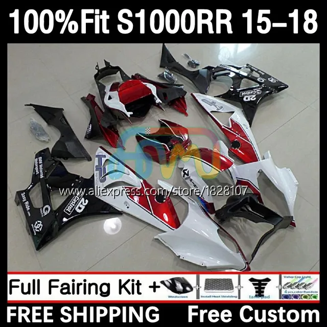 OEM Fairings For BMW S1000 S 1000 RR 1000RR 3No.22 S1000RR 15 16 17 18  S1000-RR Red white 2015 2016 2017 2018 Injection Body
