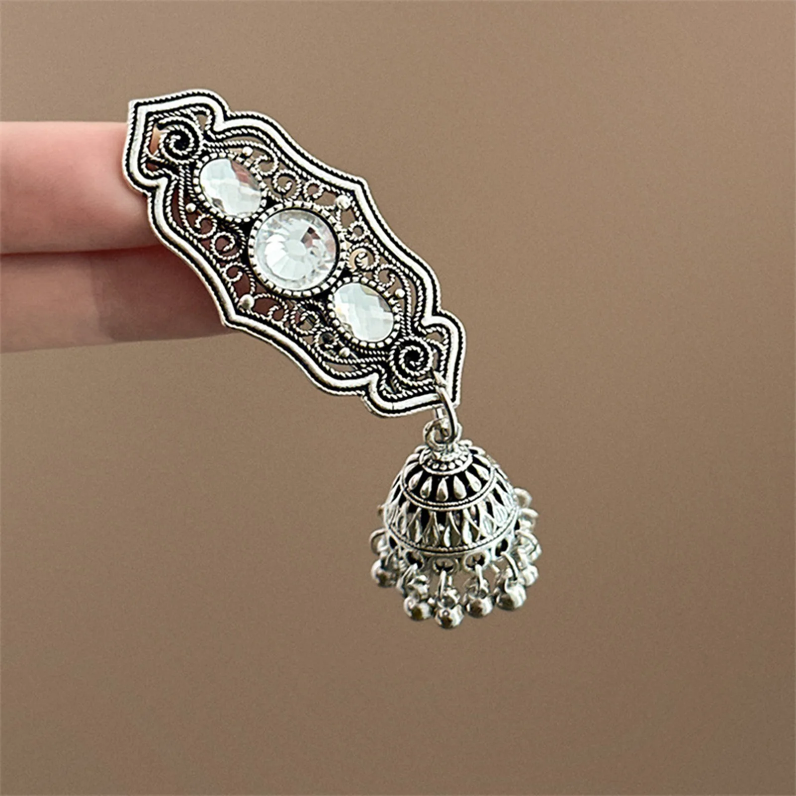Ethnische Stil Glocke Haarspange für Frauen Elegante Vintage chinesische Quaste Haarspange Mädchen trendige türkis Haarspange Haarschmuck – Detail 5