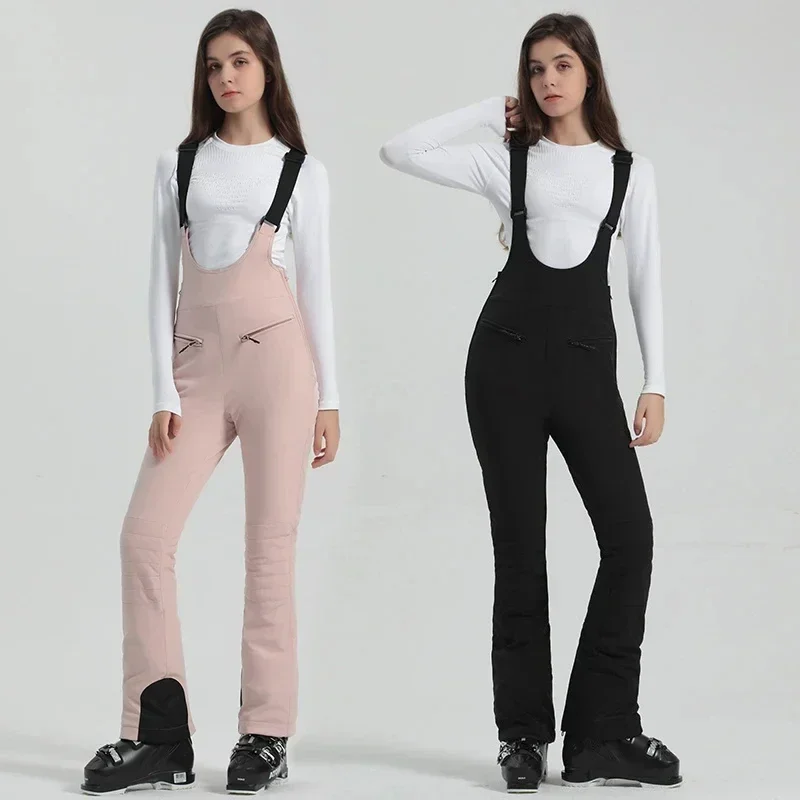 Female Skiing Pants Winter Slim Snow Trousers Outdoor Mountain Snowboard Jumpsuits Windproof Ski Overalls