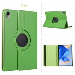 Luxury 360° Rotating PU Leather Tablet Stand Case - Shockproof & Stylish for Honor Pad X9 Pro2025 (Green)