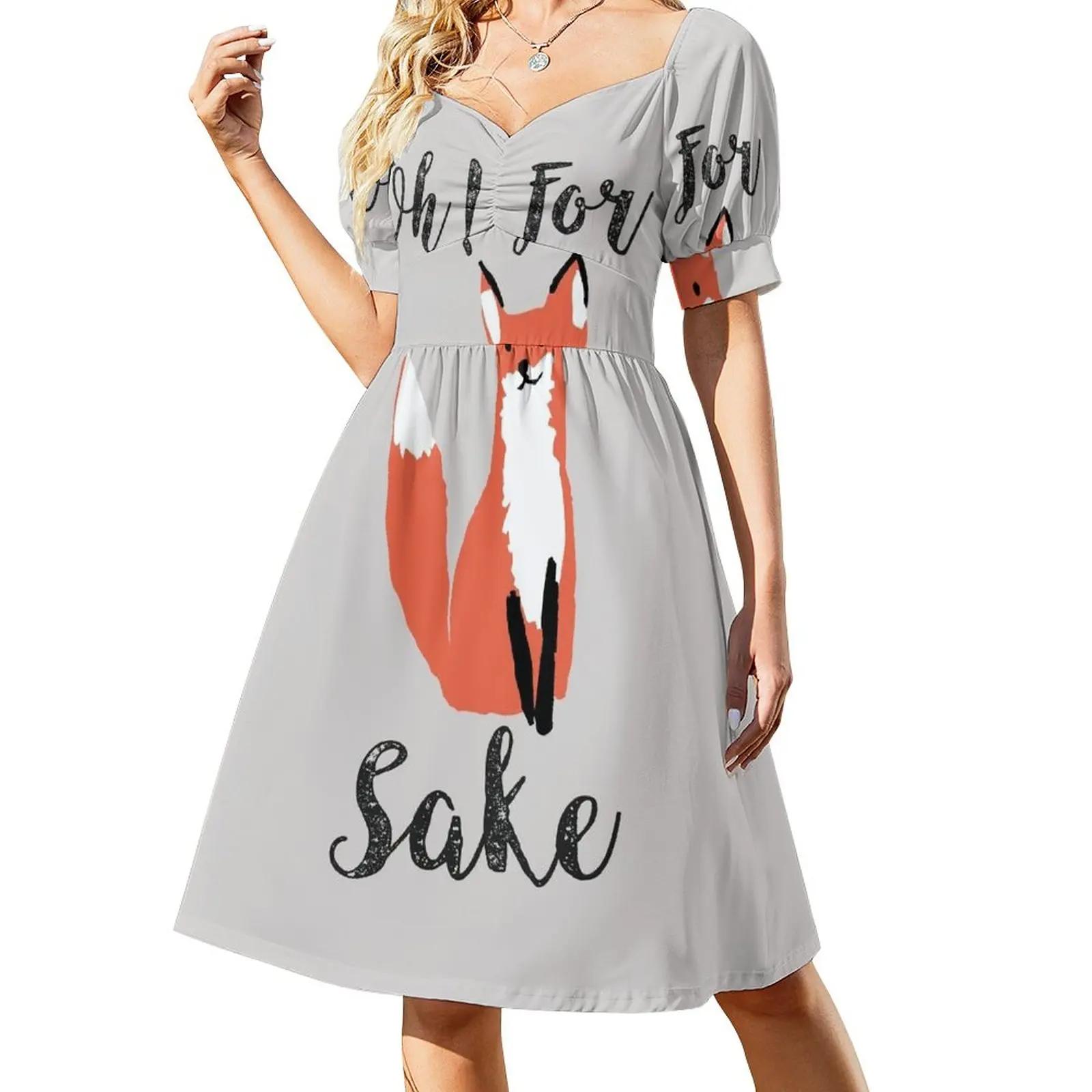 

Забавная Веселая Футболка сарказм каламбур лиса платье без рукавов для влюбленных лисы элегантные и красивые женские платья Женский Летний комбинезон