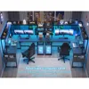 L Shaped Desk with Power Outlet, L Shaped Gaming Desk with Led Light & Hutch, Reversible Home Office Desk, Corner Computer Desk 2