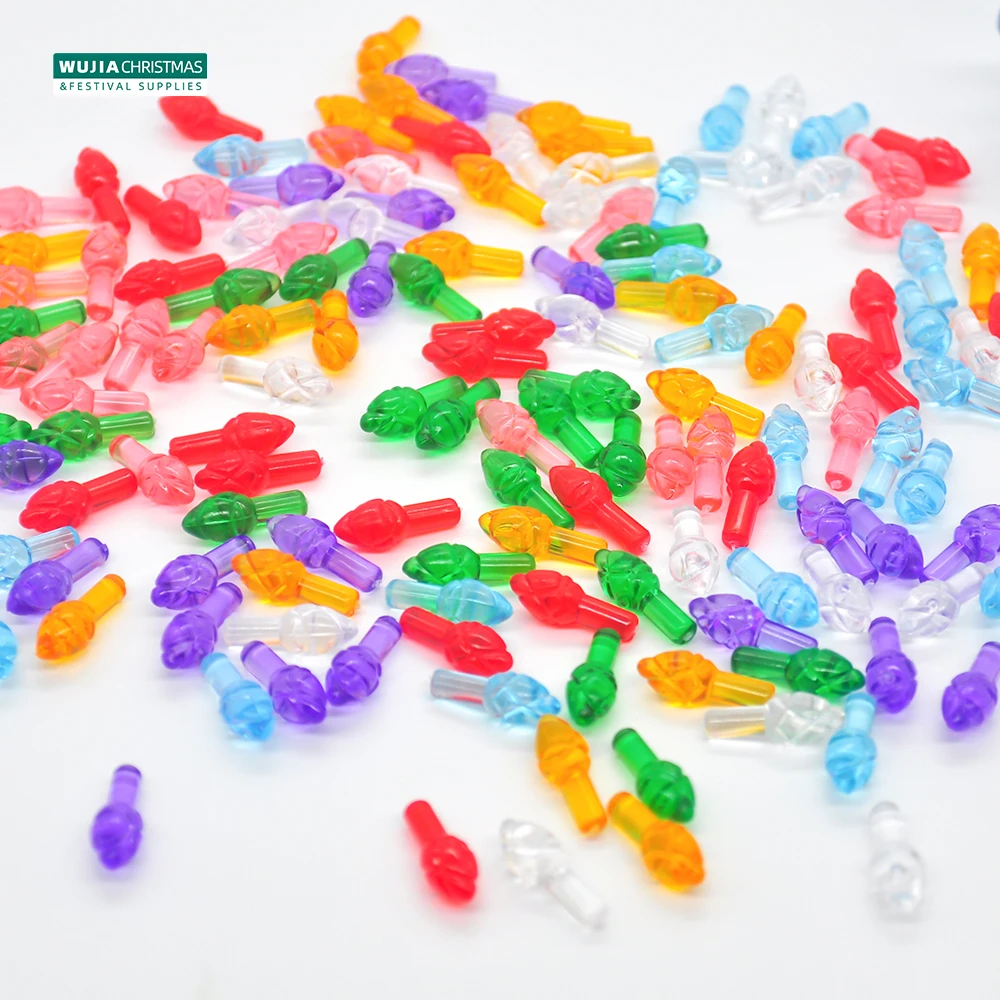 Ceramic Christmas Tree Flames Replacement Bulbs/Tree Spikes 100pcs Multicolor Lamp Beads Ornament Party Decor Accessories christmas tree decoration christmas lamp decoration