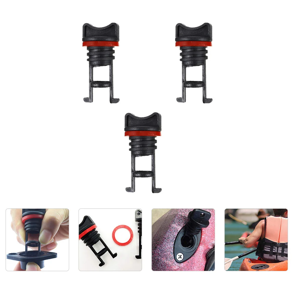 

3 Pcs Kayak Drain Plug Canoe Holes Stopper Thread Bung Scupper Larch Boat Plugs